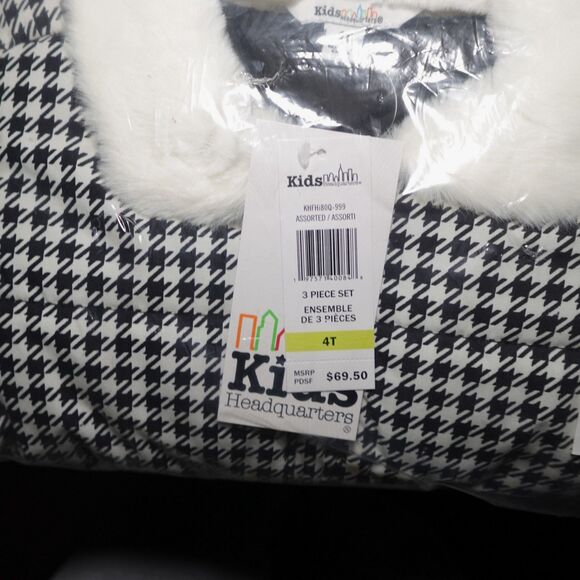 Kids Headquarters 3-Piece Outfit Set | Size 4T | Houndstooth Vest, Top & Legging - Picture 3 of 5